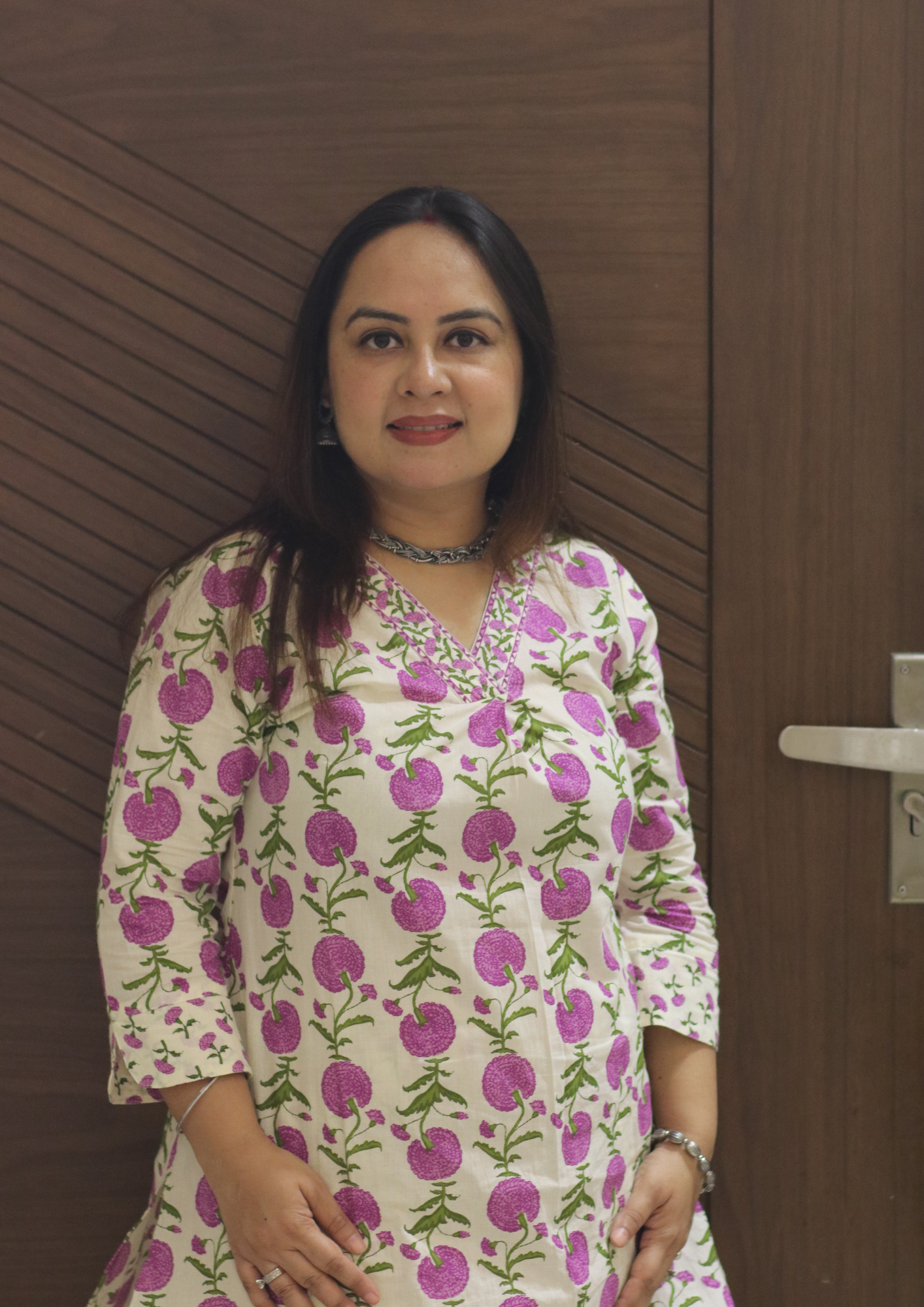 Reya Lavender Floral Sanganeri Printed Cotton Co-Ord Set